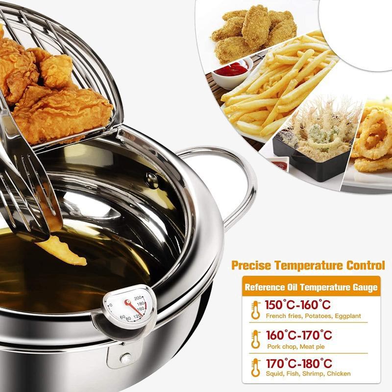 Deep Frying Pot with Thermometer