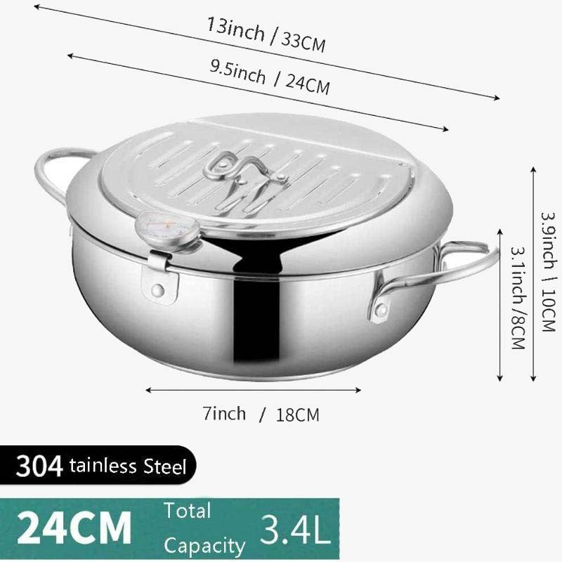 Deep Frying Pot with Thermometer