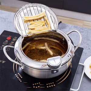 Deep Frying Pot with Thermometer