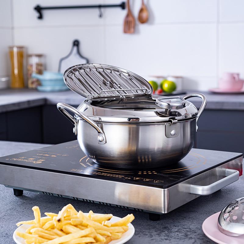 Deep Frying Pot with Thermometer