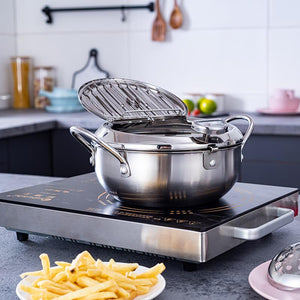 Deep Frying Pot with Thermometer